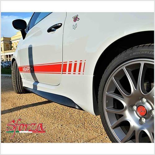 Abarth Performance Parts Abarth Fiat Mini VW BMW Audi Mercedes Speedmotive Fiat 500 Abarth Sforza Biposto Style Carbon Side Skirts